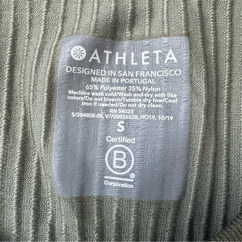 Athleta Renew CYA Length Ribbed Tank Laurel Olive Small - Picture 5 of 5